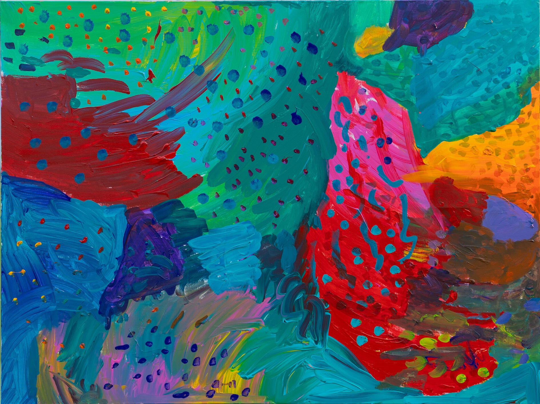 Price : $450.00 Name : Spec Blues (122 X 92 cm)